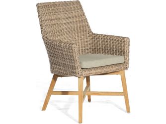Sessel Helios Kunststoffgefl Rustic-Stream Alu und Teak-Gestell 1 Sitzer