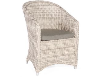 Sessel Solana PE-Kunststoffgefl White-Coral Alu 1 Sitzer