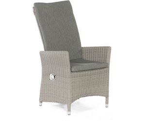 Sessel Solares PE Kunststoffgefl Stone-Grey Aluminiumgestell 1 Sitzer