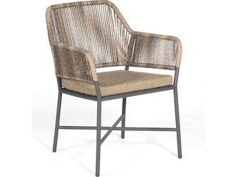 Sessel Toulouse PE-Kunststoffgefl dark-wood Alu-anthrazith 1 Sitzer