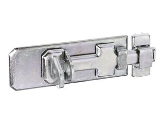 Sicherheits-Schlossriegel, m.flachem Griff, m.Schlaufe, disp., Platte LxB 80x35mm Sicherheits-Schlossriegel, m.flachem Griff, m.Schlaufe, disp., Platte LxB 80x35mm
