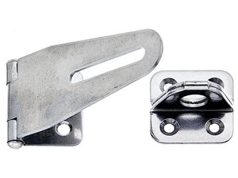 Sicherheits-Überfalle, Edelstahl, LxB Überfalle: 83x37, L Platte: 30mm Sicherheits-Überfalle, Edelstahl, LxB Überfalle: 83x37, L Platte: 30mm