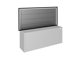 Sichtschutz zu HochBeet Gr. 4x1 m ohne Acrylglas dunkelgrau- metallic 3983x42x911mm