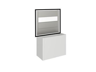 Sichtschutz zu Pflanzbeet Belvedere (1Stk) mit Acrylglas Gr. 100 quarzgrau- metallic 1020x910x40mm