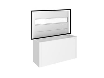 Sichtschutz zu Pflanzbeet Belvedere (1Stk) mit Acrylglas Gr. 150 silber- metallic 1520x910x40mm