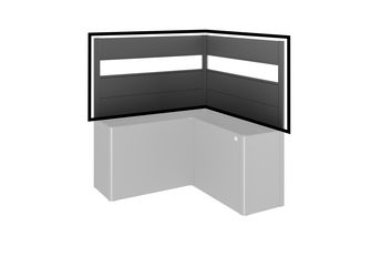 Sichtschutz zu Pflanzbeet Belvedere für L-Form (2Stk) mit Acrylglas Gr. L150 dunkelgrau- metallic 1520x910x40mm