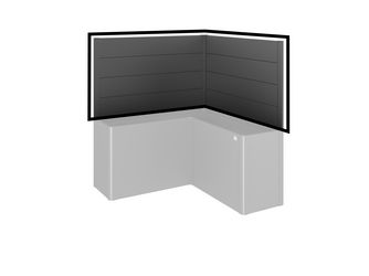Sichtschutz zu Pflanzbeet Belvedere für L-Form (2Stk) ohne Acrylglas Gr. L150 dunkelgrau- metallic 1520x910x40mm