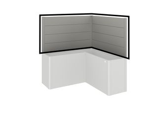 Sichtschutz zu Pflanzbeet Belvedere für L-Form (2Stk) ohne Acrylglas Gr. L150 quarzgrau- metallic 1520x910x40mm