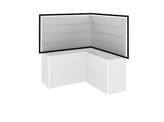 Sichtschutz zu Pflanzbeet Belvedere für L-Form (2Stk) ohne Acrylglas Gr. L150 silber- metallic 1520x910x40mm