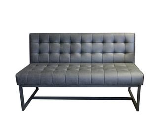 Sitzbank JIM ohne Arm Dallas Leather : Dark Grey Format: H:91 B:200 T:68 Sitzh: 50cm