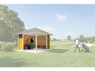 Sitzgelegenheit für Gartenoase 651 Gr.1 (bestehend aus Wänden und Bänken)