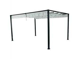 Sky Pavillon 300x400cm, hellgrau Gest. aus Stahl/Alu, anthrazit, Bez. Polyester, in hellgrau Sky Pavillon 300x400cm, hellgrau Gest. aus Stahl/Alu, anthrazit, Bez. Polyester, in hellgrau