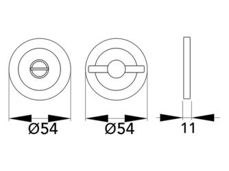 Slim Style EZ170 BAD 73, Klipprosette Bad Edelst. poliert/matt 1 Set