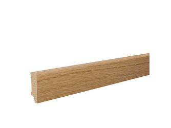 Sockelleiste 12x40mm 2,4m o.Fräsung Eiche furniert mattes Finish Sockelleiste 12x40mm 2,4m o.Fräsung Eiche furniert mattes Finish