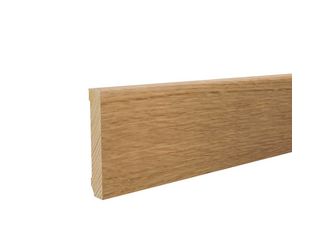 Sockelleiste 12x80mm 2,4m o.Fräsung Eiche furniert mattes Finish Sockelleiste 12x80mm 2,4m o.Fräsung Eiche furniert mattes Finish