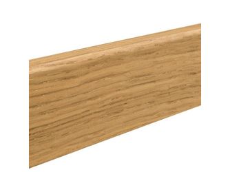 Sockelleiste 16x40mm 2,5m o.Fräsung Eiche furniert matt + Dämmstreifen