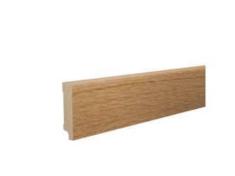 Sockelleiste 16x60mm 2,4m o.Fräsung Eiche furniert seidenmatt PEFC 70%-zertifiziert