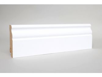 Sockelleiste Altberliner 19x60x2400mm, MDF Folie weiß uni Folie