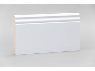 Sockelleiste Altberliner Profil 16x120x2400mm, Kiefer weiß lackiert RAL 9016