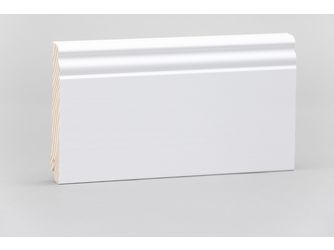 Sockelleiste Altberliner Profil 16x95x2400mm, Kiefer weiß lackiert RAL 9016
