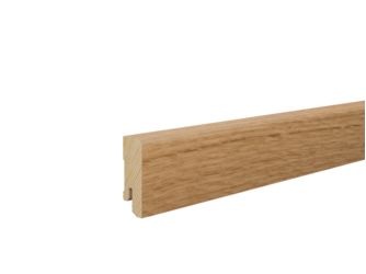 Sockelleiste Eiche gerade 18x50x2400mm furniert, farblos endbehandelt, Clipnut