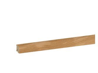 Sockelleiste Eiche konisch 19x38x2400mm furniert, farblos endbehandelt, Clipnut