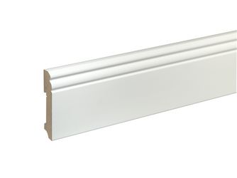 Sockelleiste FU094L 19 x 93 mm MDF Weiß LFFO003 lackiert 240 cm Sockelleiste FU094L 19 x 93 mm MDF Weiß LFFO003 lackiert 240 cm