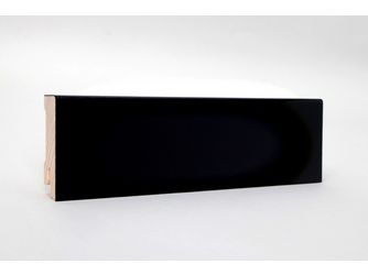 Sockelleiste Modern 16x58x2400mm, Starkfolie schwarz RAL 9005, Clipnut