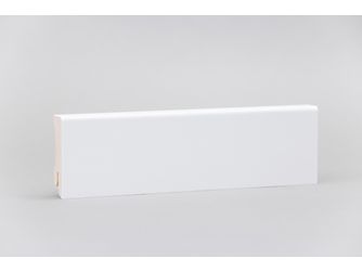 Sockelleiste Modern 16x58x2400mm, PUR Starkfolie weiß, Clipnut
