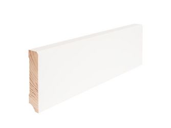 Sockelleiste Profil SB 613 Weichholz weiß lackiert ähnl. RAL 9016 2400x80x16mm - FSC 100% Sockelleiste Profil SB 613 Weichholz weiß lackiert ähnl. RAL 9016 2400x80x16mm - FSC 100%