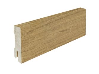 Sockelleiste Profil SB 631 UMW wasserfest verleimt Eiche furniert natur geölt 2400x58x16mm