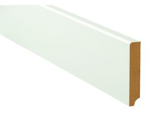 Sockelleiste SKL-G100 Weiß matt, überstreichbar 2600x100x18mm OF451
