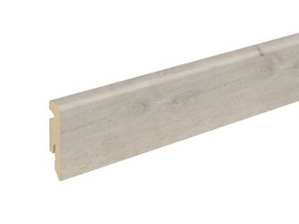 Sockelleiste SPC Dekor, gerade Oberkante gerundet, Opal, 15x58x2400mm Sockelleiste SPC Dekor, gerade Oberkante gerundet, Opal, 15x58x2400mm