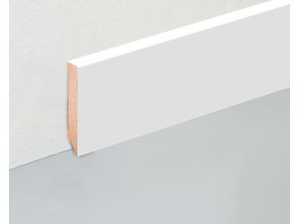Sockelleiste eckig L0162OC KI 16x80mm Kiefer weiß beschichtet, 240cm