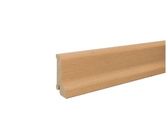 Sockelleiste fur. Buche 21x60x2400mm Furnier, Endbeh., profiliert,Clip 3,PEFC