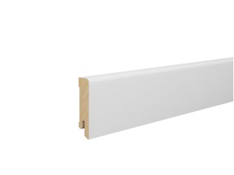 Sockelleiste fur. Deckweiß 16x60x2400mm Furnier, Endebhandelt, gerade, Clip 3