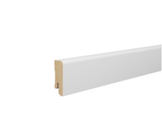 Sockelleiste fur. Deckweiß 18x50x2400mm Furnier, Endbehandelt, gerade, Clip 3