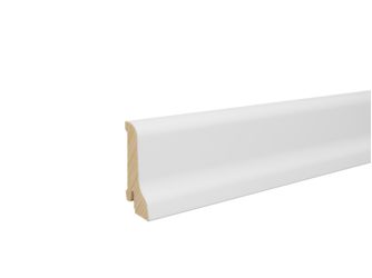 Sockelleiste fur. Deckweiß 21x60x2400mm Furnier, Endbehandelt, profiliert,Clip 3