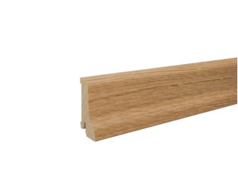 Sockelleiste fur. Eiche 21x60x2400mm Furnier, Endbeh., profiliert,Clip 3,PEFC