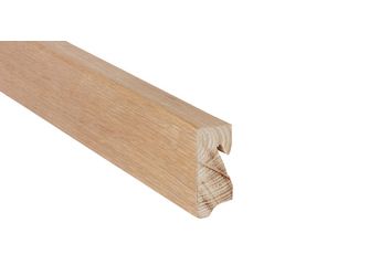 Sockelleiste gerade, Oberkante gerundet Eiche furniert (astrein), farblos geölt, 16x40x2500mm2500mm
