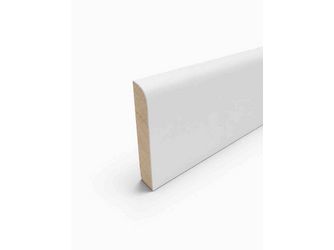 Sockelleiste gerundet weiß lackiert 13x60mm, Länge 2400mm