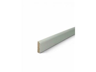 Sockelleiste gerundet weiß lackiert 6x24mm, Länge 2400mm