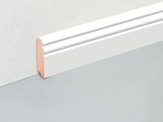 Sockelleiste profil L0137OC KI 16x70mm Kiefer weiß beschichtet, 240cm