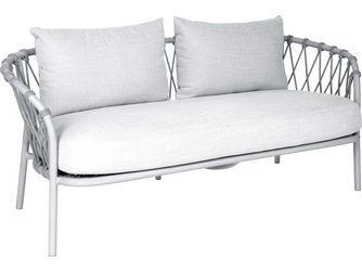 Sofa Klea Lounge Aluminium greige Kordel greige Kissenset 100% Polyacryl Vanilla