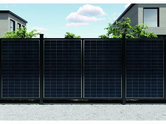 Sichtschutzzaun Glas Anthrazit "SOLAR-FENCE"