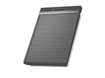 Solar-Rollladen SSL CK06 0000S Aluminium Dunkelgrau