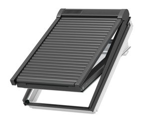 Solar-Rollladen SSL FK06 0000K Aluminium Dunkelgrau