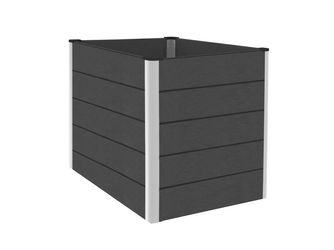 Solid Stecksystem Hochbeet Cube, Anthrazitgrau 70x70x75cm folienverschweißt