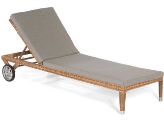 Sonnenliege Caicos PE Kunststoffgefl natura antik Aluminiumgestell 1 Sitzer
