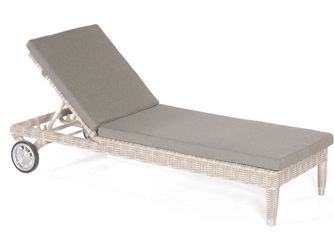 Sonnenliege Caicos PE Kunststoffgefl white-coral Aluminiumgestell 1 Sitzer